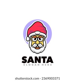 Cute santa claus mascot cartoon