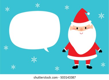 cute santa claus merry christmas greeting vector