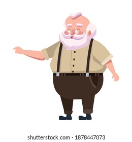 cute santa claus old man character vector illustration design