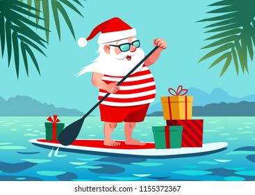 Sfondi Natalizi Mare.Babbo Natale Spiaggia Immagini Foto Stock E Grafica Vettoriale Shutterstock