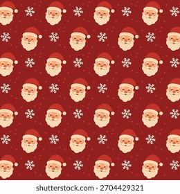 Nettes Weihnachtsmann-Muster mit fröhlichen festlichen Elementen