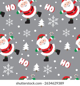Cute Santa Claus Pattern For Christmas Card or Bag design