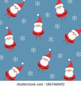 Cute Santa Claus pattern vector