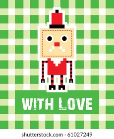 cute santa claus robot