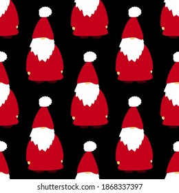 Cute Santa Claus seamless pattern. Vector stock illustration eps10.