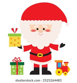 Cute Santa Claus  vector cartoon illustration