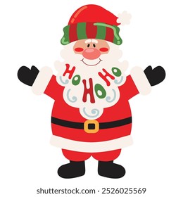 Cute Santa Claus  vector cartoon illustration