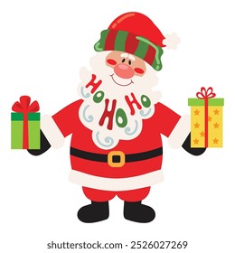 Cute Santa Claus  vector cartoon illustration