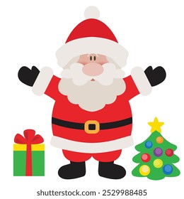 Cute Santa Claus  vector cartoon illustration