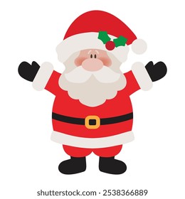 Cute Santa Claus  vector cartoon illustration