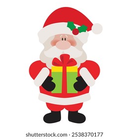 Cute Santa Claus  vector cartoon illustration