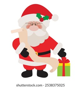 Cute Santa Claus  vector cartoon illustration