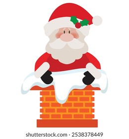 Cute Santa Claus  vector cartoon illustration