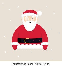 Cute santa claus vector character design. modern flat vector concept illustration. Christmas holiday