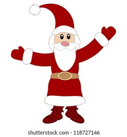 Cute Santa Claus. Vector illustration