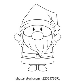 Cute Santa Claus vector illustration cartoon isolated on white background. Cute happy Santa Claus.