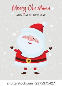 Cute Santa Claus. Vector Illustration 