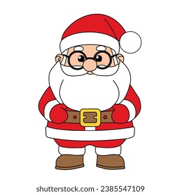 Cute santa claus vector illustration