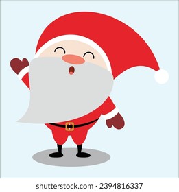 cute santa claus vector illustration. Suitable for sticker, t-shirt, mug, etc.Eps 10

