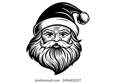 Cute Santa Claus Vector Illustration - Cartoon, Clipart  Line Art Design Vector illustration of a cute Santa Claus in cartoon, clipart, and line art styles