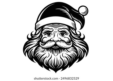 Cute Santa Claus Vector Illustration - Cartoon, Clipart  Line Art Design Vector illustration of a cute Santa Claus in cartoon, clipart, and line art styles