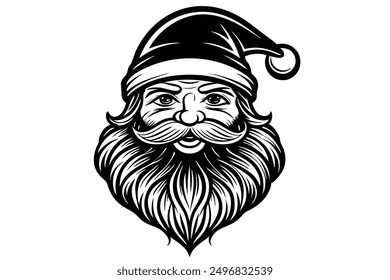 Cute Santa Claus Vector Illustration - Cartoon, Clipart  Line Art Design Vector illustration of a cute Santa Claus in cartoon, clipart, and line art styles