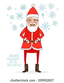 Cute Santa Claus vector illustration 