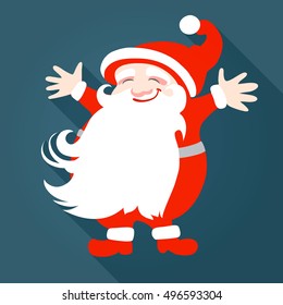  Cute Santa Claus. Vector illustration