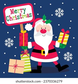 Cute Santa Claus vector image