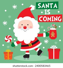Cute Santa Claus vector image