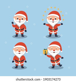 Cute Santa Clause Flat Design