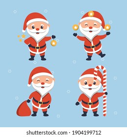 cute santa clause flat design