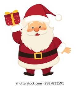 Cute Santa Clause vector flat illustration