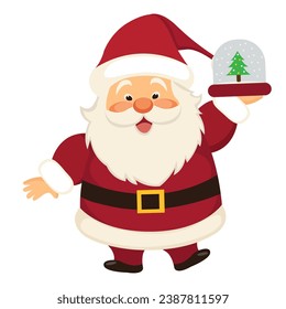 Cute Santa Clause vector flat illustration