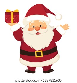 Cute Santa Clause vector flat illustration