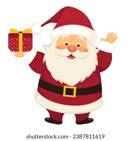 Cute Santa Clause vector flat illustration
