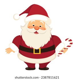 Cute Santa Clause vector flat illustration