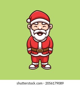 Cute Santa Creative Christmas Cartoon Mascot Logo