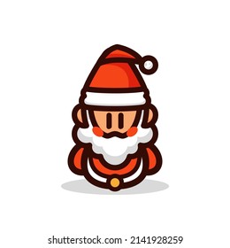 Icono de la caricatura de muñecas de santa mate 