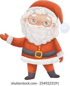 Cute Santa hand-drawn vector illustration. 