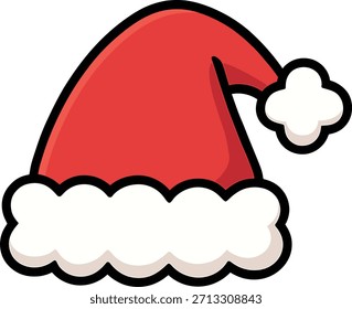 Ilustración vectorial linda de las Navidades del sombrero de Santa