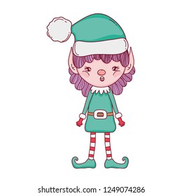 cute santa helper character