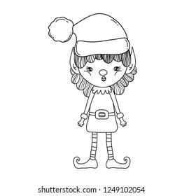 cute santa helper character