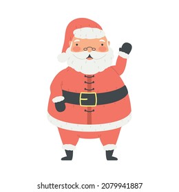 cute santa icon over white