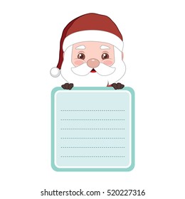 Cute Santa with note 