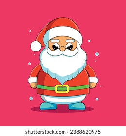 süßes Santa-Pirat-Flachdesign