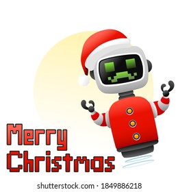 Cute Santa robot with merry Christmas concept.o see the other Vector Merry Christmas Robot illustrations , please check Christmas collection.