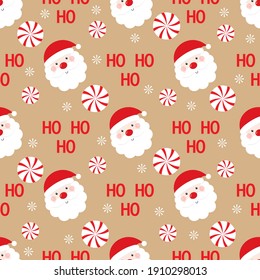 cute santa seamless pattern design 