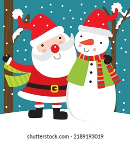 Cute Santa y Cute Snowman