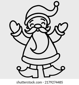 Cute Santa - vector illustration